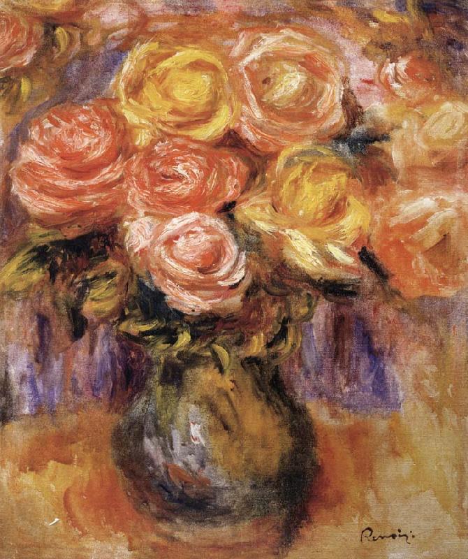 Pierre Renoir Vase of Roses France oil painting art